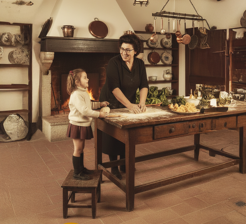 Traditional Italian kitchen or baking area